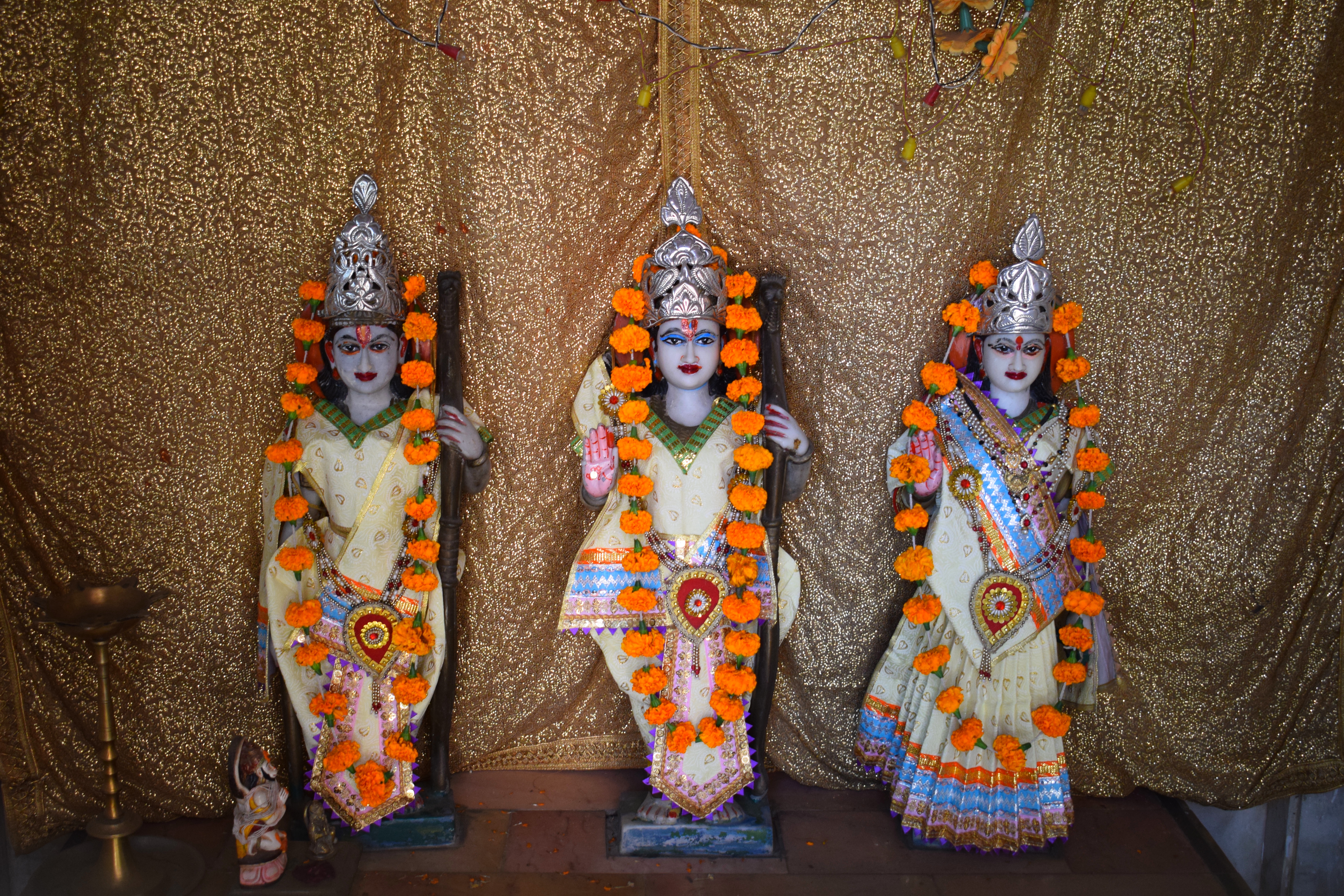 Devotional services at the mandir